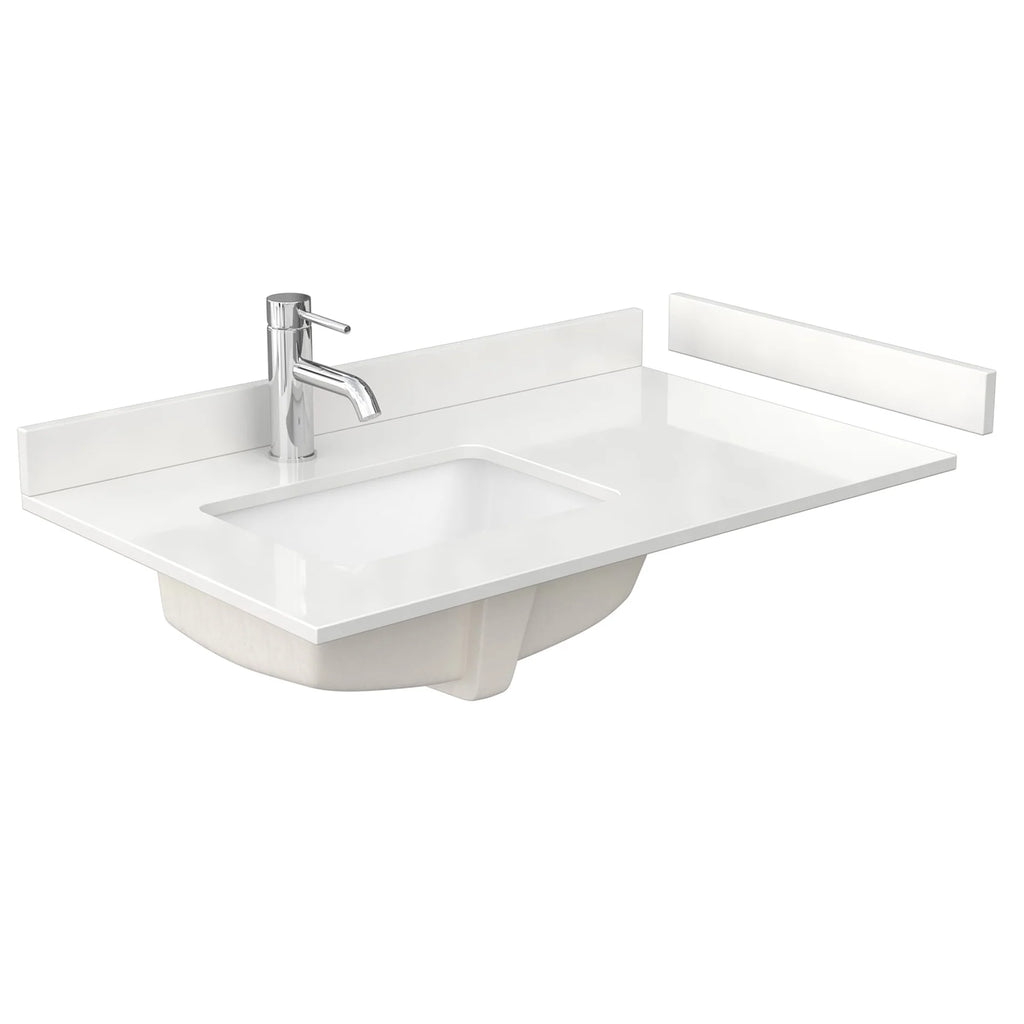 Pendry Bathroom Vanity with Countertop Single Sink Single hole Faucet Setup