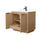 Maroni Bathroom Vanity with Countertop Single Sink Single hole Faucet Setup