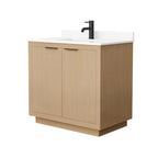 Maroni Bathroom Vanity with Countertop Single Sink Single hole Faucet Setup