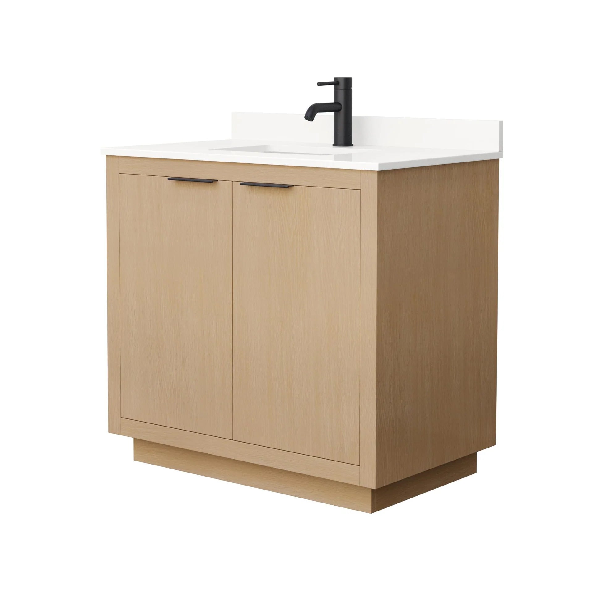 Maroni Bathroom Vanity with Countertop Single Sink Single hole Faucet Setup