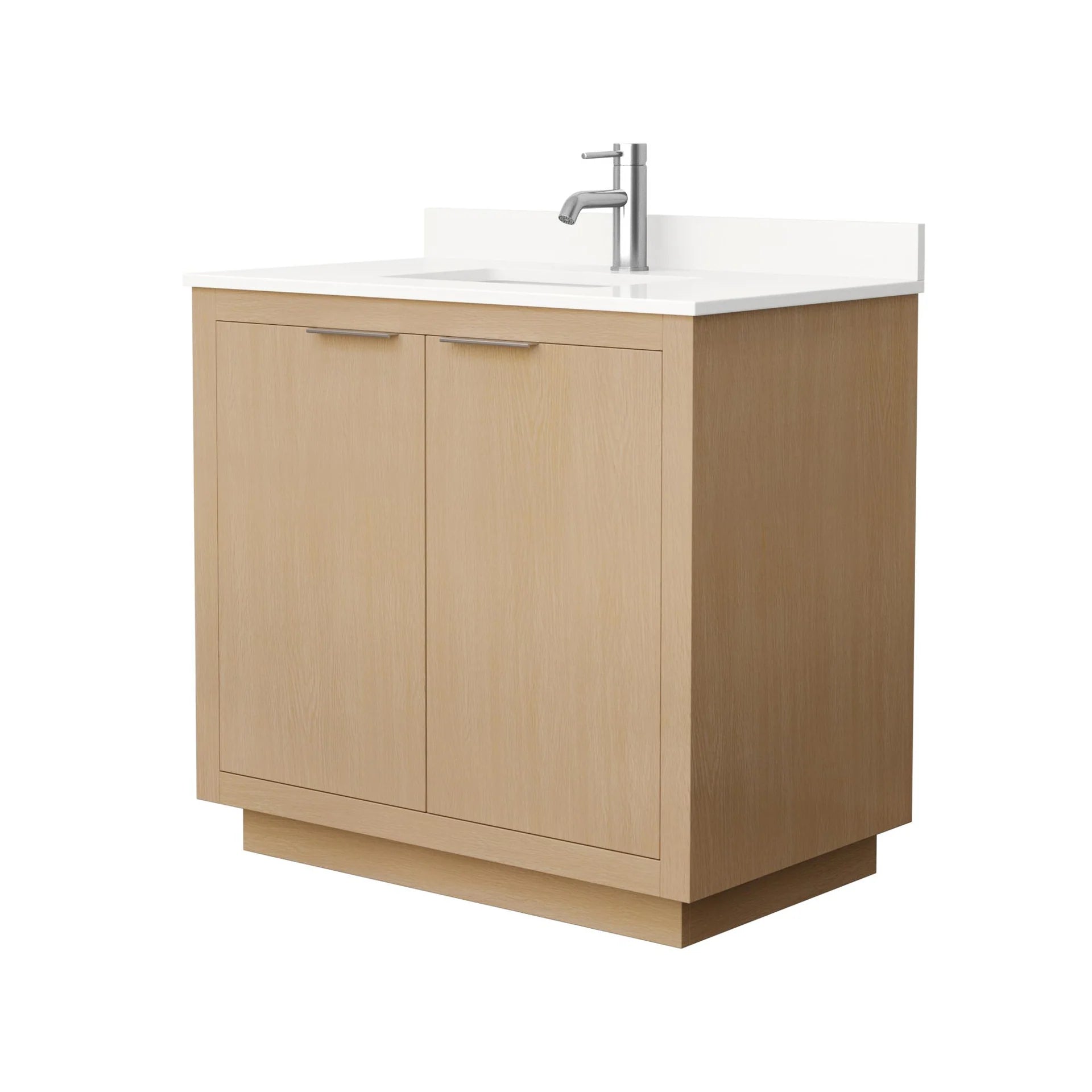 Maroni Bathroom Vanity with Countertop Single Sink Single hole Faucet Setup