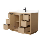 Maroni Bathroom Vanity with Countertop Single Sink Single hole Faucet Setup
