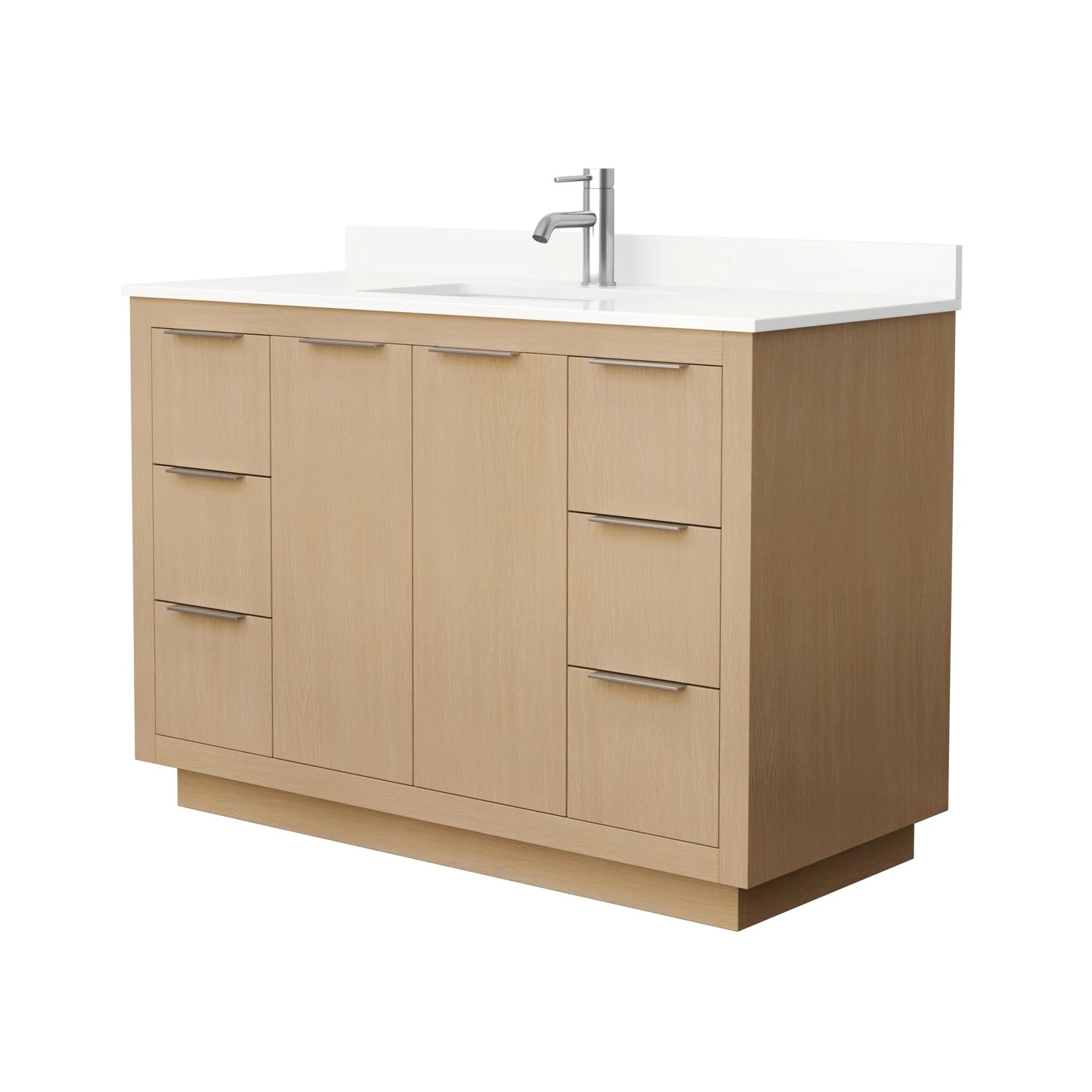 Maroni Bathroom Vanity with Countertop Single Sink Single hole Faucet Setup