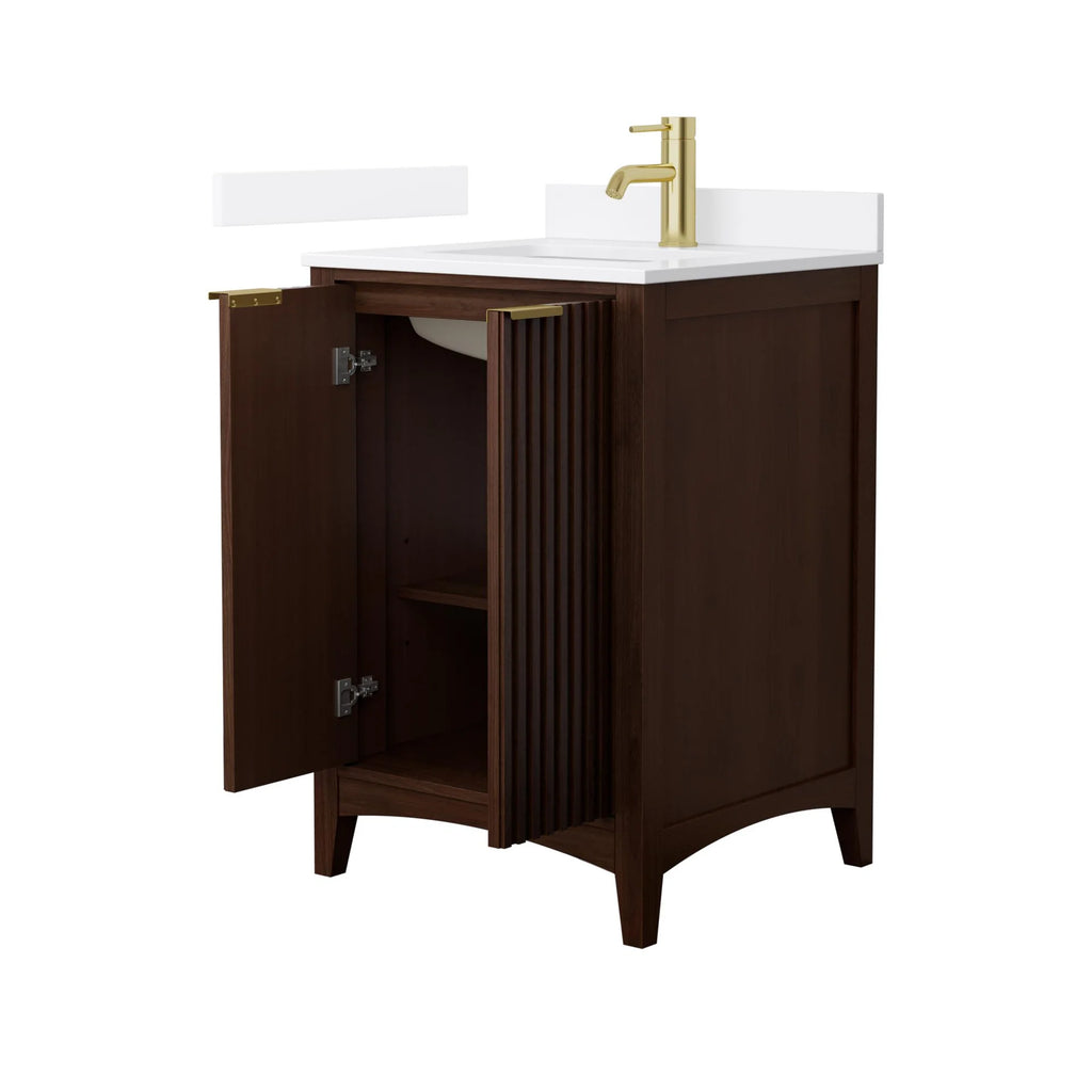 Palmilla Bathroom Vanity with Countertop Single Sink Single hole Faucet Setup