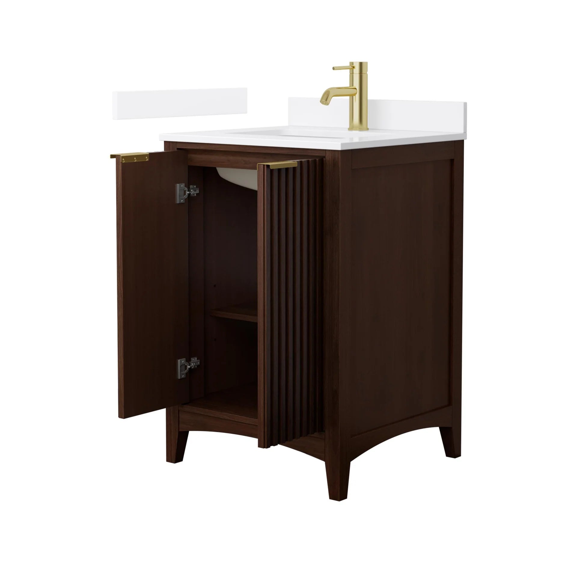 Palmilla Bathroom Vanity with Countertop Single Sink Single hole Faucet Setup