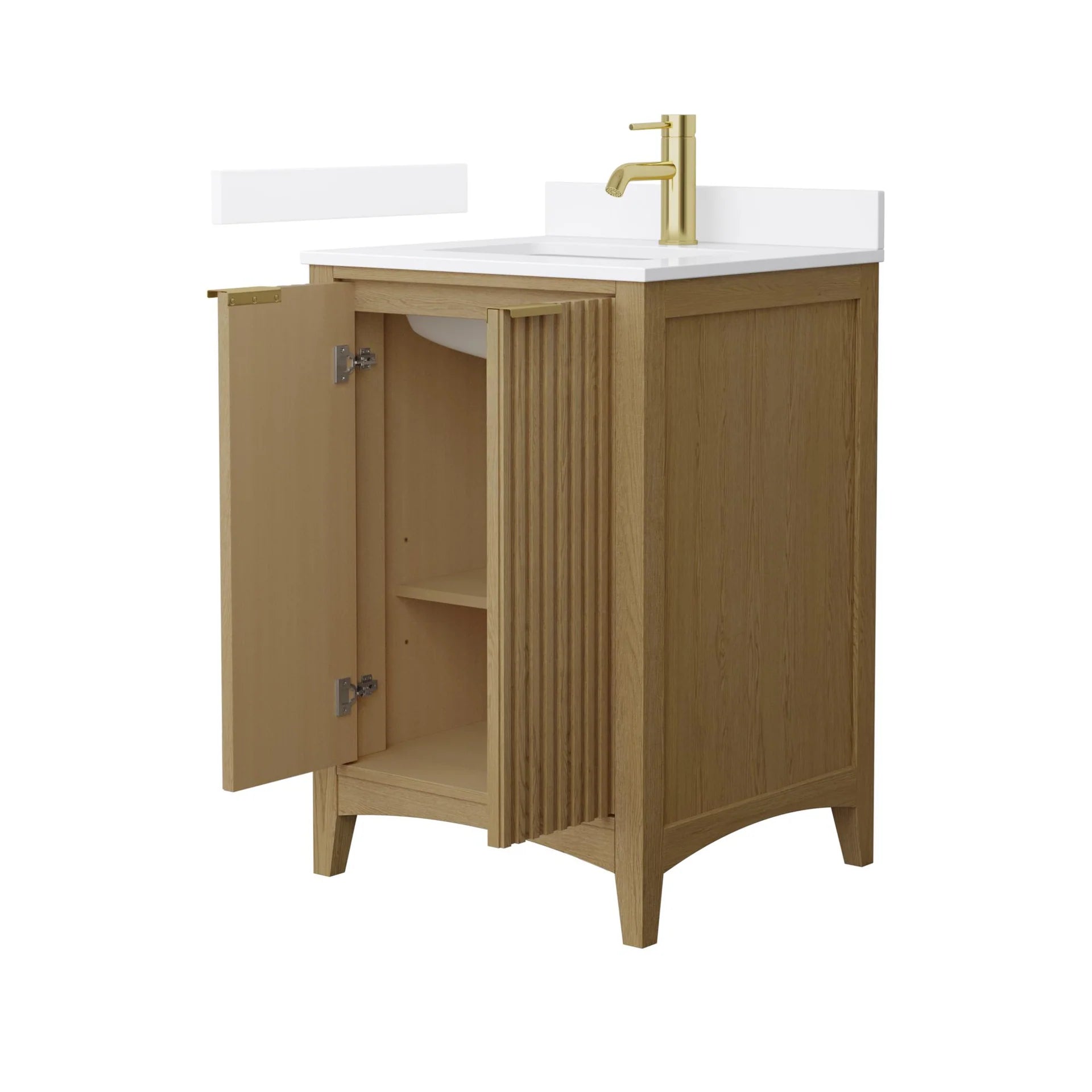 Palmilla Bathroom Vanity with Countertop Single Sink Single hole Faucet Setup