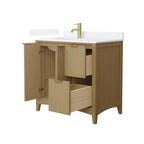 Palmilla Bathroom Vanity with Countertop Single Sink Single hole Faucet Setup