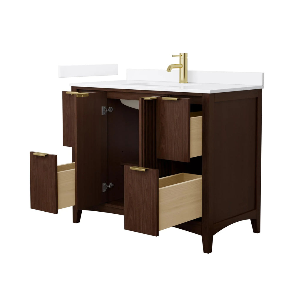 Palmilla Bathroom Vanity with Countertop Single Sink Single hole Faucet Setup