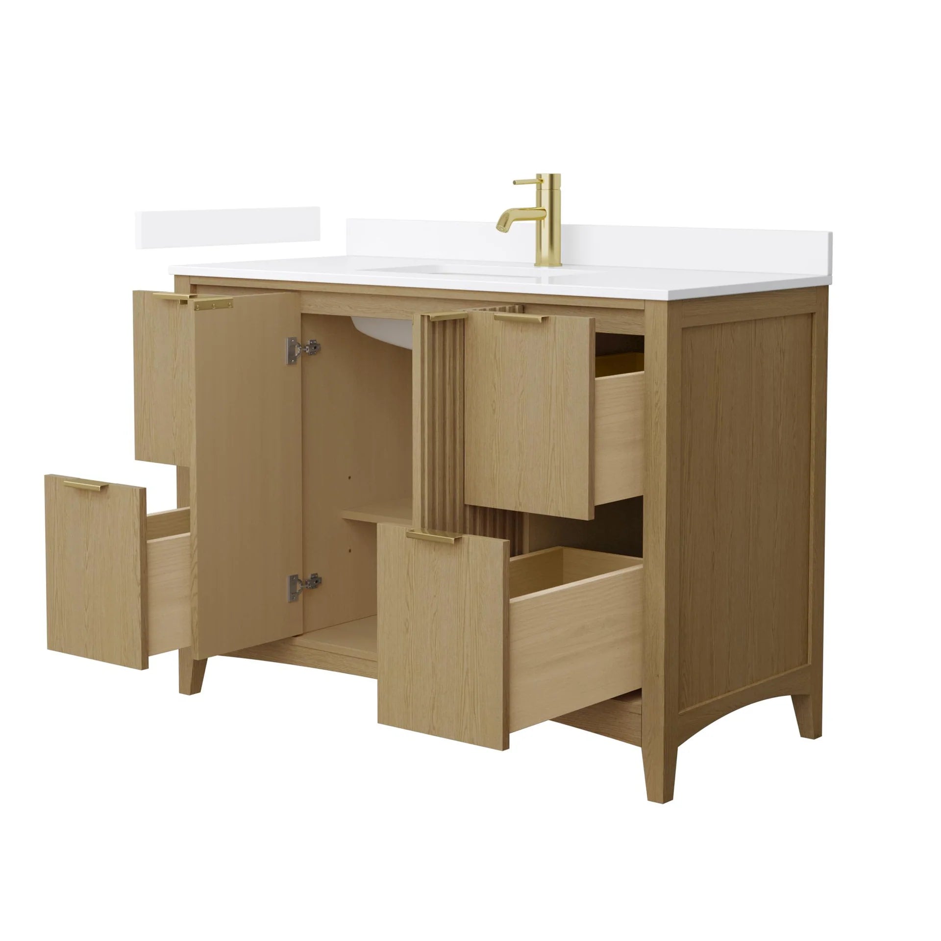 Palmilla Bathroom Vanity with Countertop Single Sink Single hole Faucet Setup