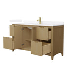 Palmilla Bathroom Vanity with Countertop Single Sink Single hole Faucet Setup