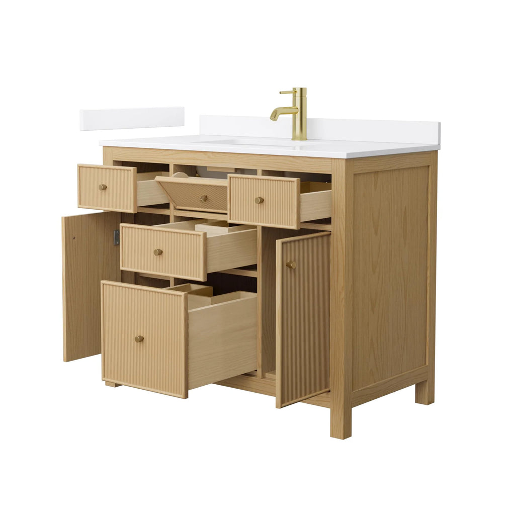 Pendry Bathroom Vanity with Countertop Single Sink Single hole Faucet Setup