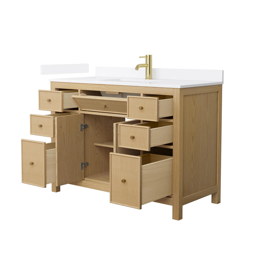 Pendry Bathroom Vanity with Countertop Single Sink Single hole Faucet Setup