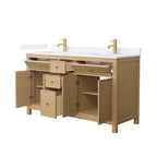 Pendry Bathroom Vanity with Countertop Double Sink Single hole Faucet Setup