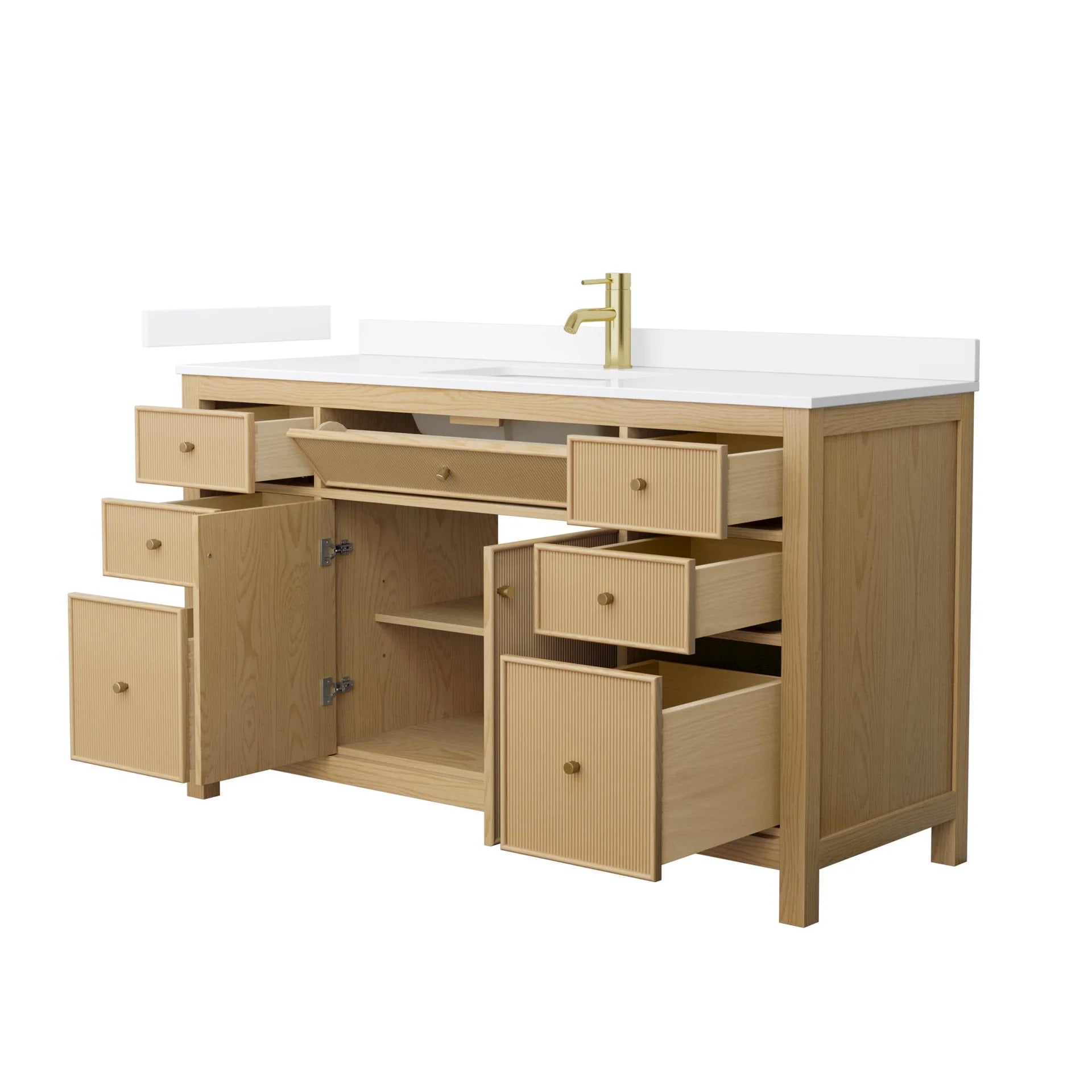 Pendry Bathroom Vanity with Countertop Single Sink Single hole Faucet Setup