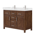 Beckett Bathroom Vanity with Countertop Double Sink Single hole Faucet Setup