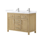 Beckett Bathroom Vanity with Countertop Double Sink Single hole Faucet Setup