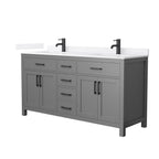 Beckett Bathroom Vanity with Countertop Double Sink Single hole Faucet Setup