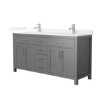 Beckett Bathroom Vanity with Countertop Double Sink Single hole Faucet Setup