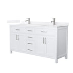 Beckett Bathroom Vanity with Countertop Double Sink Single hole Faucet Setup