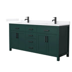 Beckett Bathroom Vanity with Countertop Double Sink Single hole Faucet Setup
