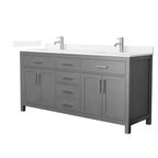 Beckett Bathroom Vanity with Countertop Double Sink Single hole Faucet Setup