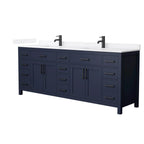 Beckett Bathroom Vanity with Countertop Double Sink Single hole Faucet Setup
