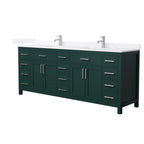 Beckett Bathroom Vanity with Countertop Double Sink Single hole Faucet Setup