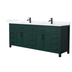 Beckett Bathroom Vanity with Countertop Double Sink Single hole Faucet Setup