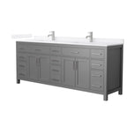 Beckett Bathroom Vanity with Countertop Double Sink Single hole Faucet Setup