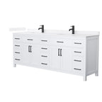 Beckett Bathroom Vanity with Countertop Double Sink Single hole Faucet Setup