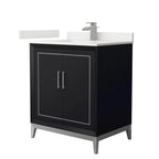 Marlena Bathroom Vanity with Countertop Single Sink Single hole Faucet Setup