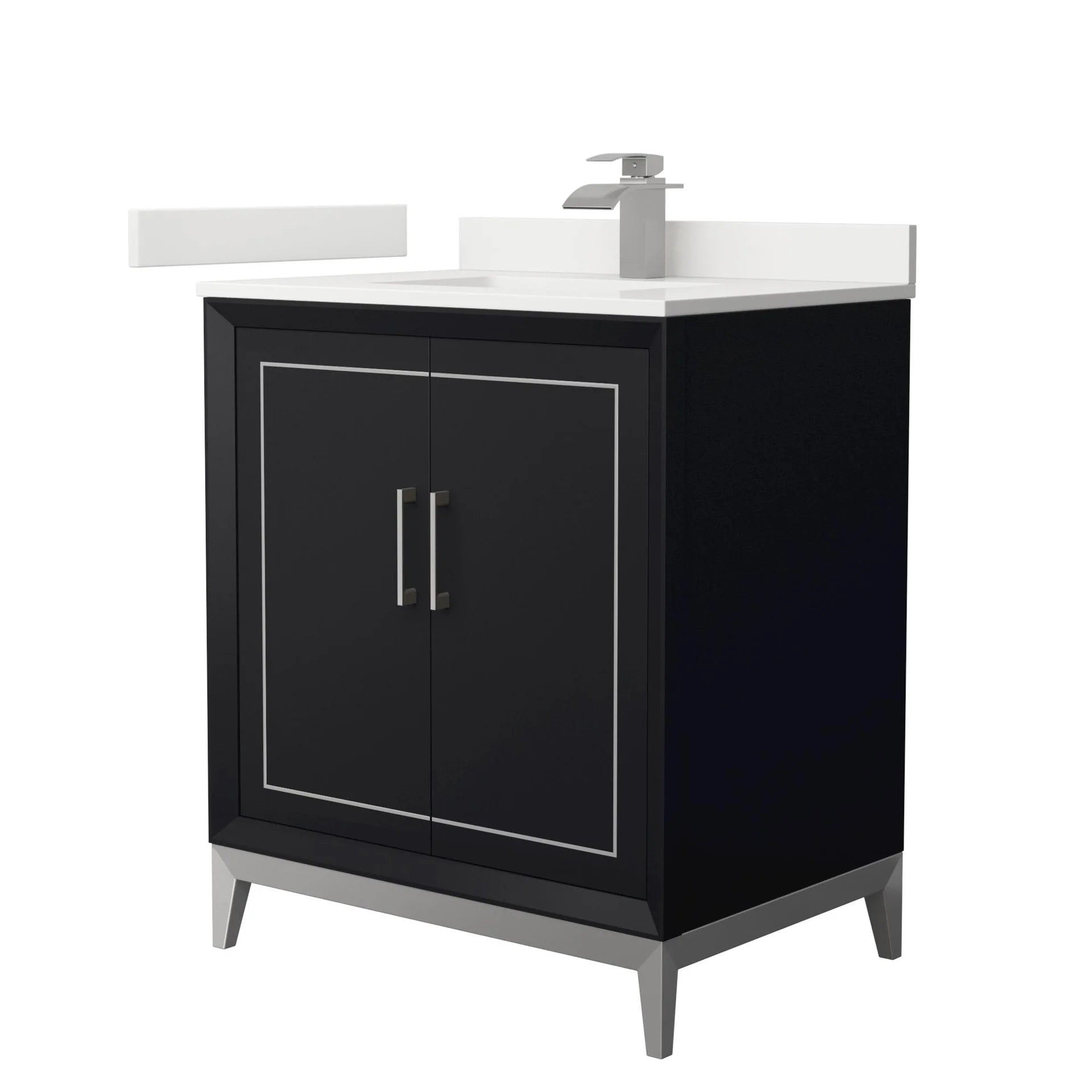 Marlena Bathroom Vanity with Countertop Single Sink Single hole Faucet Setup