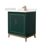 Marlena Bathroom Vanity with Countertop Single Sink Single hole Faucet Setup
