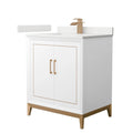 Marlena Bathroom Vanity with Countertop Single Sink Single hole Faucet Setup