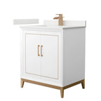 Marlena Bathroom Vanity with Countertop Single Sink Single hole Faucet Setup