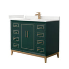 Marlena Bathroom Vanity with Countertop Single Sink Single hole Faucet Setup