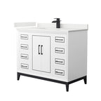 Marlena Bathroom Vanity with Countertop Single Sink Single hole Faucet Setup