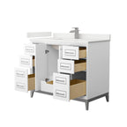 Marlena Bathroom Vanity with Countertop Single Sink Single hole Faucet Setup