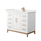 Marlena Bathroom Vanity with Countertop Single Sink Single hole Faucet Setup