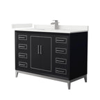 Marlena Bathroom Vanity with Countertop Single Sink Single hole Faucet Setup