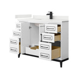 Marlena Bathroom Vanity with Countertop Single Sink Single hole Faucet Setup