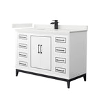 Marlena Bathroom Vanity with Countertop Single Sink Single hole Faucet Setup