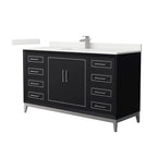 Marlena Bathroom Vanity with Countertop Single Sink Single hole Faucet Setup