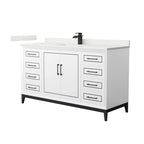 Marlena Bathroom Vanity with Countertop Single Sink Single hole Faucet Setup