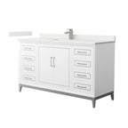 Marlena Bathroom Vanity with Countertop Single Sink Single hole Faucet Setup