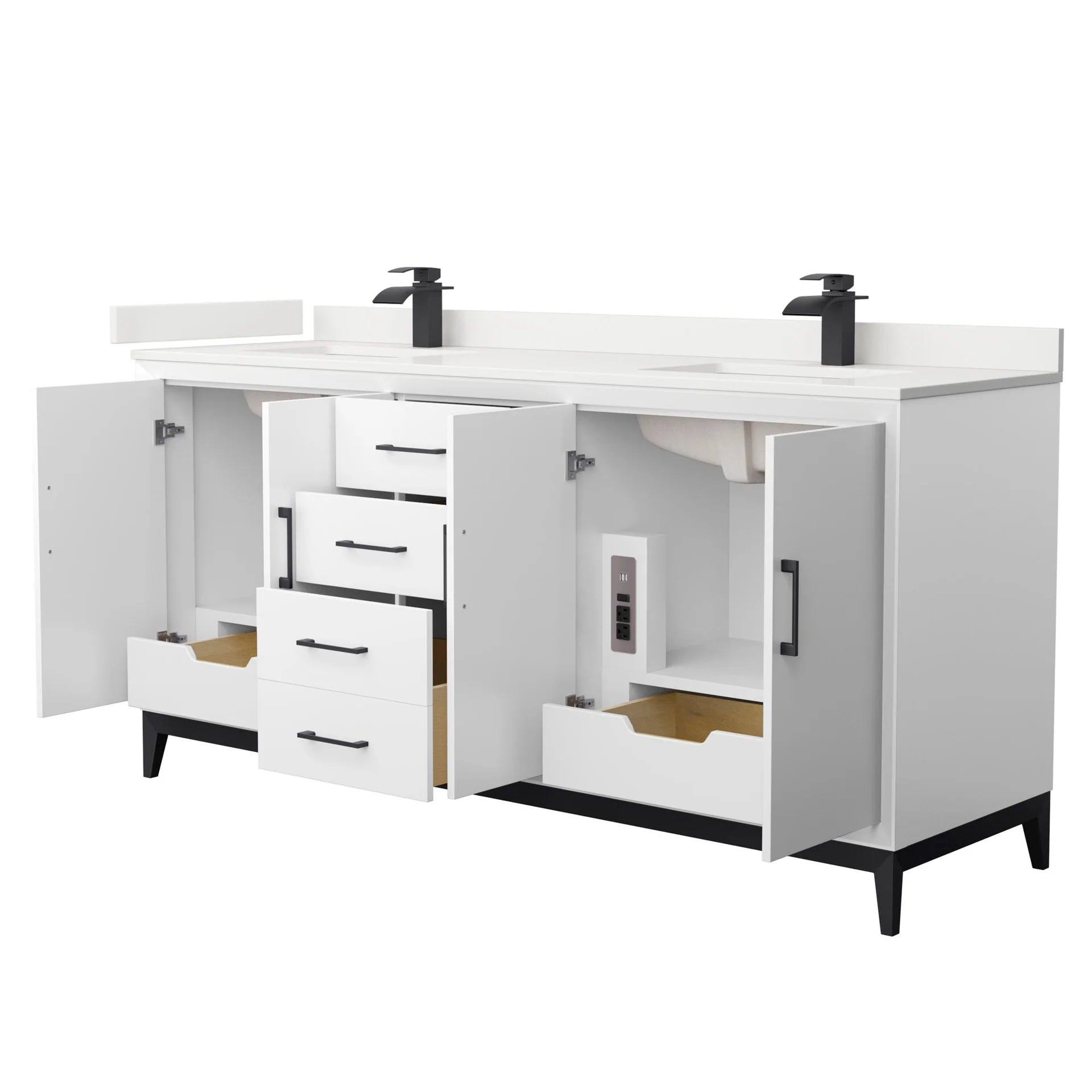 Amici Bathroom Vanity Cabinet 72 inch Double Sink