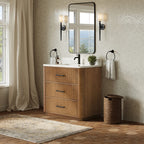 Francesca Bathroom Vanity with Countertop Single Sink Single hole Faucet Setup