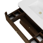 Allamari 72" Double Vanity, Sable w/ Single Hole 3 CM White Zeus Silestone Top