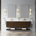 Allamari 72" Double Vanity, Sable w/ Single Hole 3 CM White Zeus Silestone Top