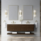 Allamari 72" Double Vanity, Sable w/ Single Hole 3 CM White Zeus Silestone Top